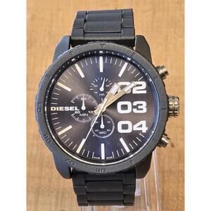 Diesel Double Down DZ-4269 Men's 52mm Gray Watch. New Battery.